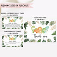 Load image into Gallery viewer, Jungle Dinosaur Baby Shower Invite & Games