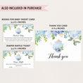 Load image into Gallery viewer, Blue Tea Party Baby Shower Invite & Games
