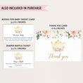Load image into Gallery viewer, Tea Party Baby Shower Invite & Games