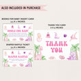 Load image into Gallery viewer, Girl Dinosaur Baby Shower Invite & Games