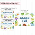 Load image into Gallery viewer, Colorful Dinosaurs Baby Shower Invite & Games