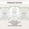 Load image into Gallery viewer, Elephant Baby Shower Invite & Games