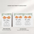 Load image into Gallery viewer, Twin Triceratops Baby Shower Invite
