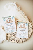 Load image into Gallery viewer, Double Birthday Bear invitation