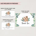 Load image into Gallery viewer, Woodland Animals Baby Shower Invite & Games