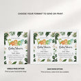 Load image into Gallery viewer, Jungle Dinosaur Baby Shower Invite & Games