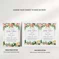 Load image into Gallery viewer, Tropical Floral Baby Shower Invite & Games