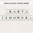 Load image into Gallery viewer, Complete Greenery Dinosaur Baby Shower Bundle