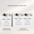 Load image into Gallery viewer, Blush Navy Floral Baby Shower Invite & Games