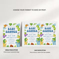 Load image into Gallery viewer, Colorful Dinosaurs Baby Shower Invite & Games