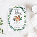 Load image into Gallery viewer, Woodland Animals Baby Shower Invite
