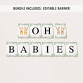 Load image into Gallery viewer, Complete Twin Bunnies Baby Shower Bundle
