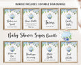 Load image into Gallery viewer, Complete Blue Tea Party Baby Shower Bundle