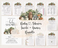 Load image into Gallery viewer, Woodland Animals Baby Shower Invite & Games