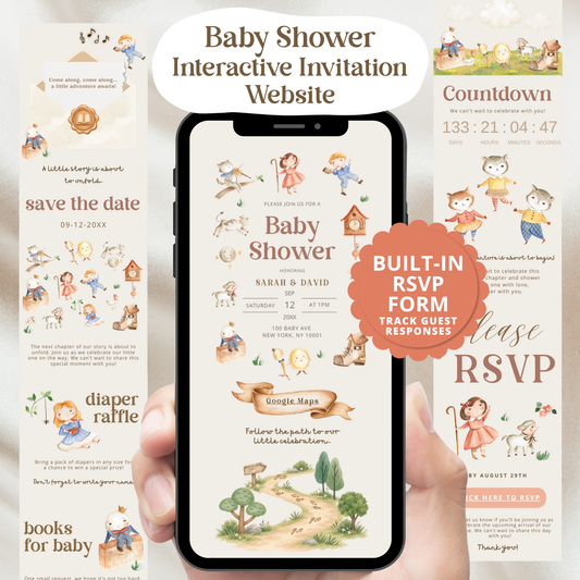 Nursery Rhyme Baby Shower Invitation Website