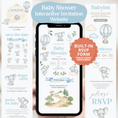 Load image into Gallery viewer, Baby Elephant Baby Shower Invitation Website

