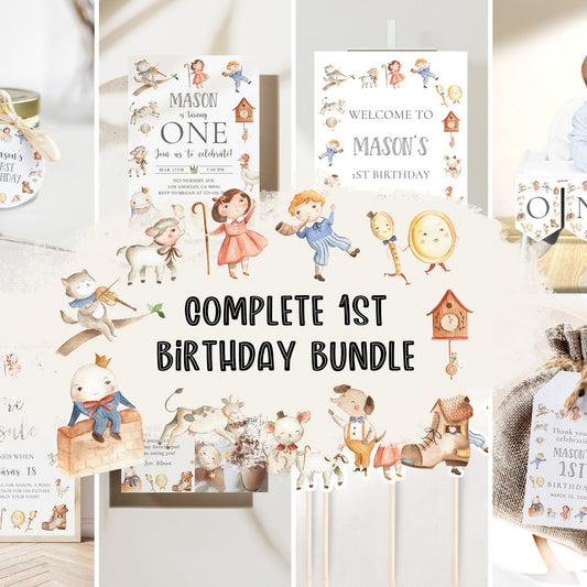 Nursery Rhyme 1st Birthday Bundle