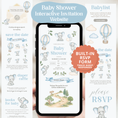 Load image into Gallery viewer, Baby Elephant Baby Shower Invitation Website
