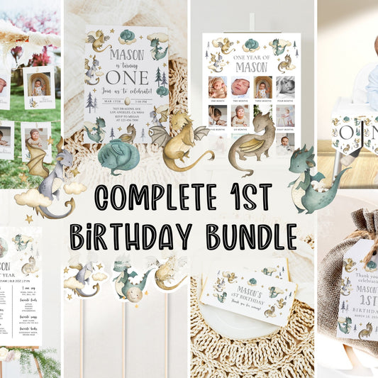 Dragon 1st Birthday Bundle