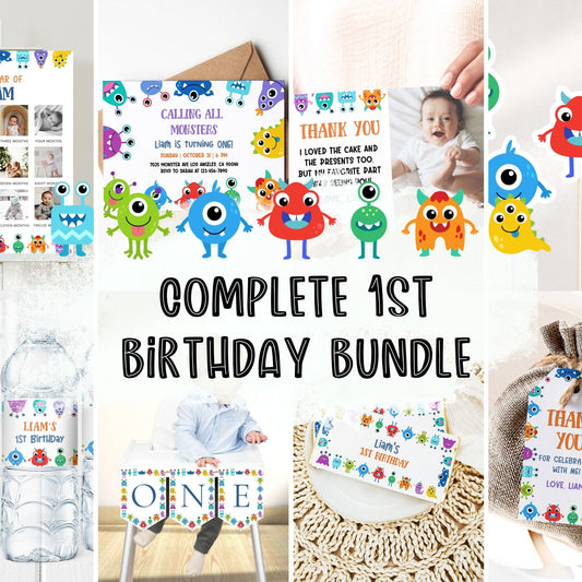 Monsters 1st Birthday Bundle