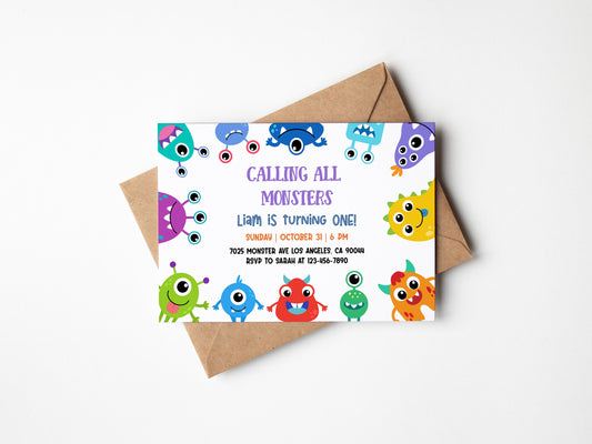 Monster Birthday Invite