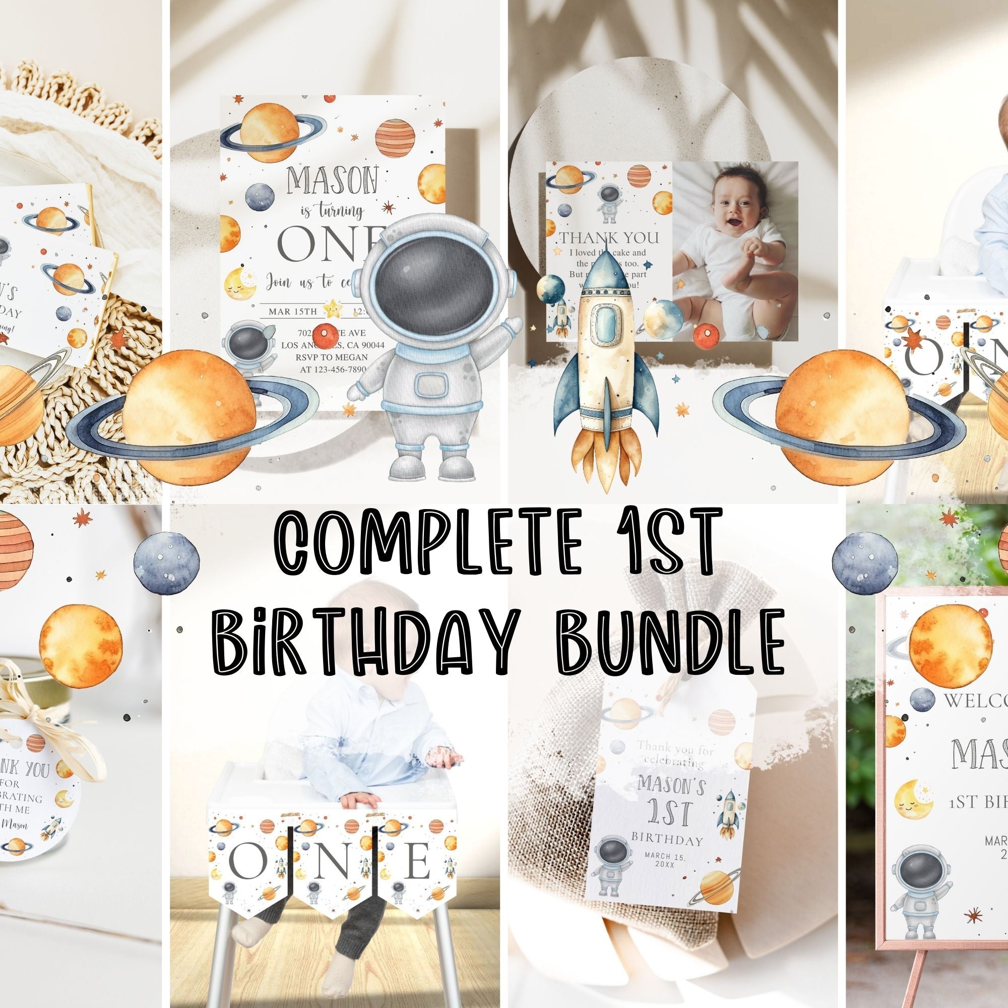 Space 1st Birthday Bundle