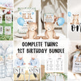 Load image into Gallery viewer, Twin Bears 1st Birthday Bundle
