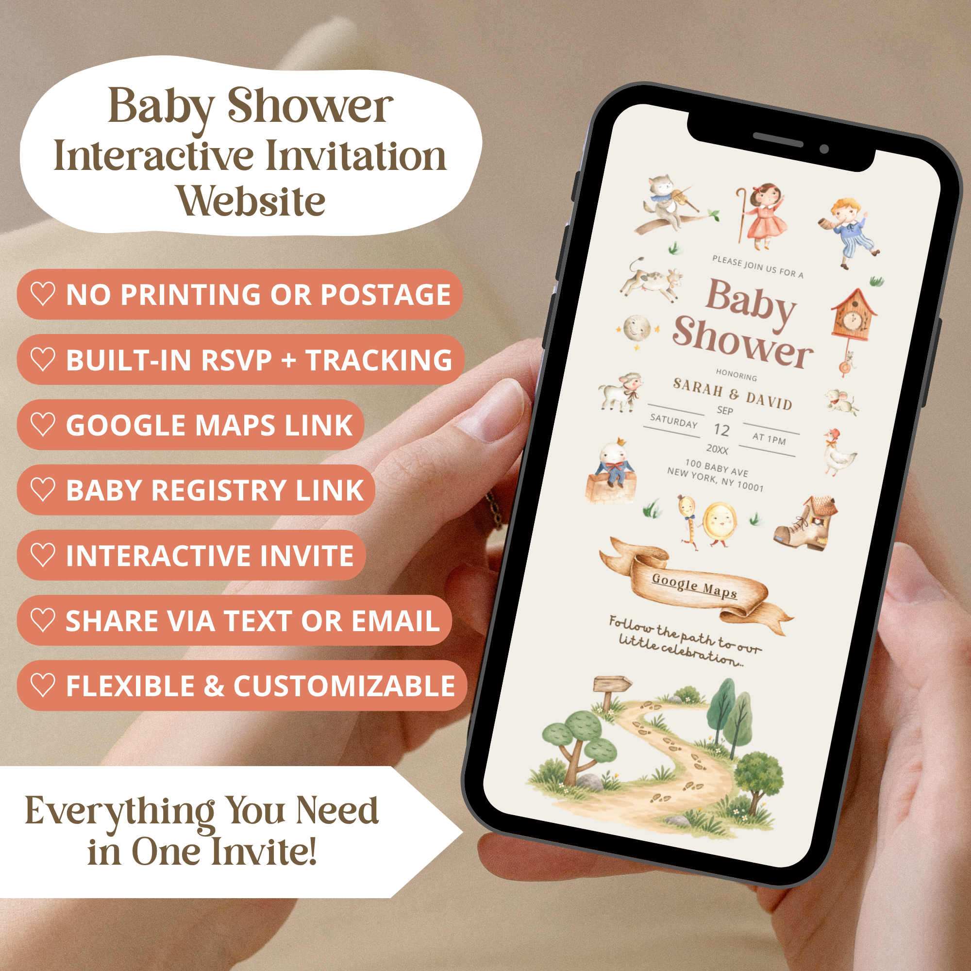 Nursery Rhyme Baby Shower Invitation Website