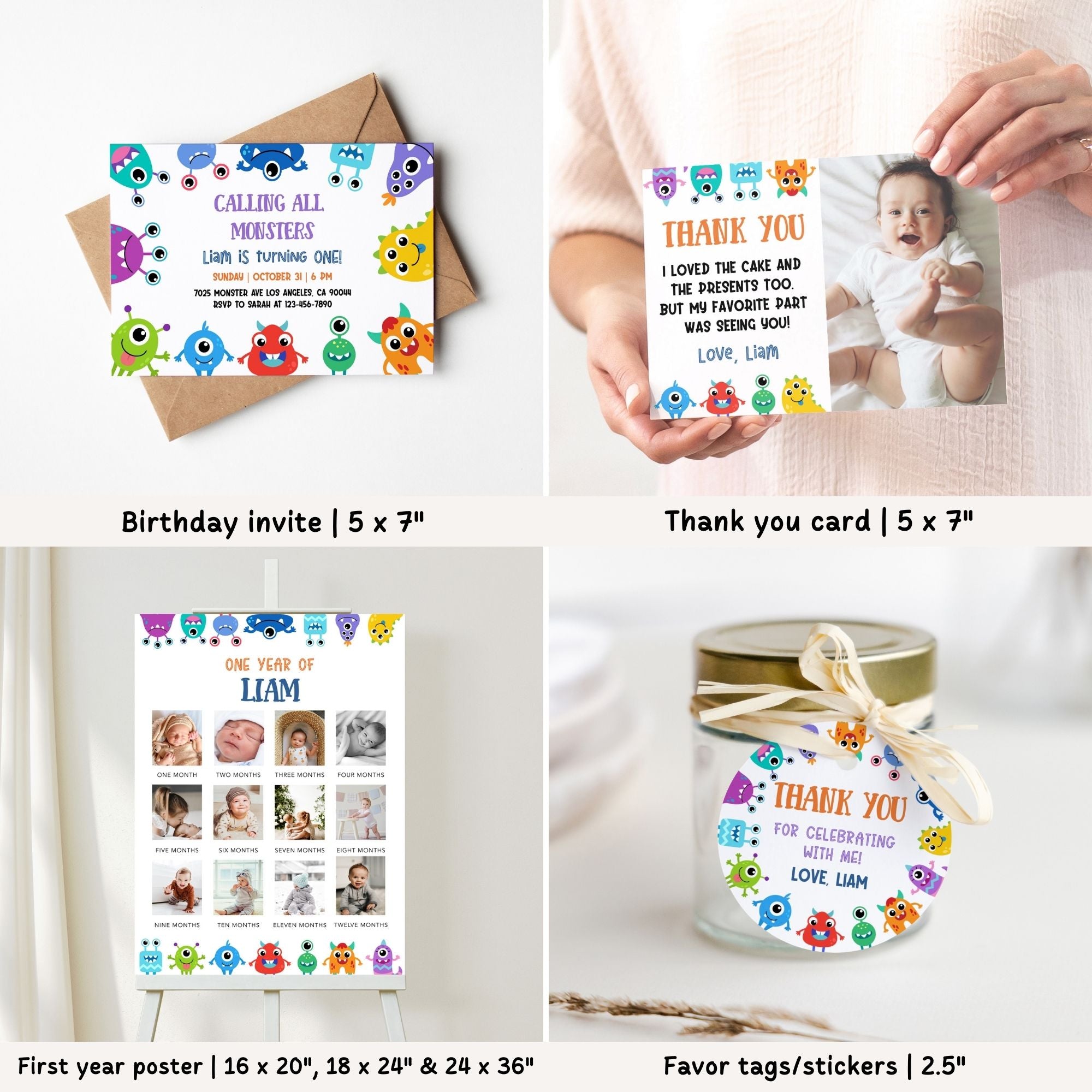 Monsters 1st Birthday Bundle