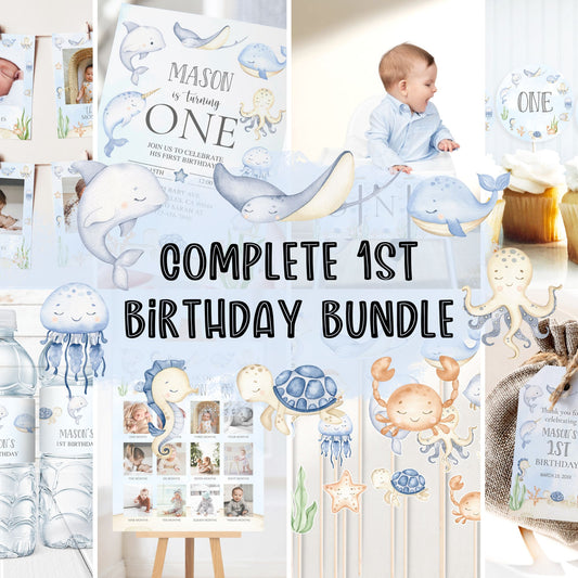 Sea 1st Birthday Bundle