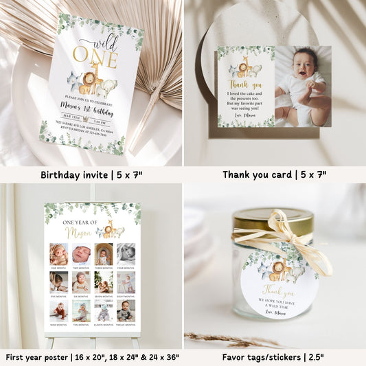 Wild One 1st Birthday Bundle