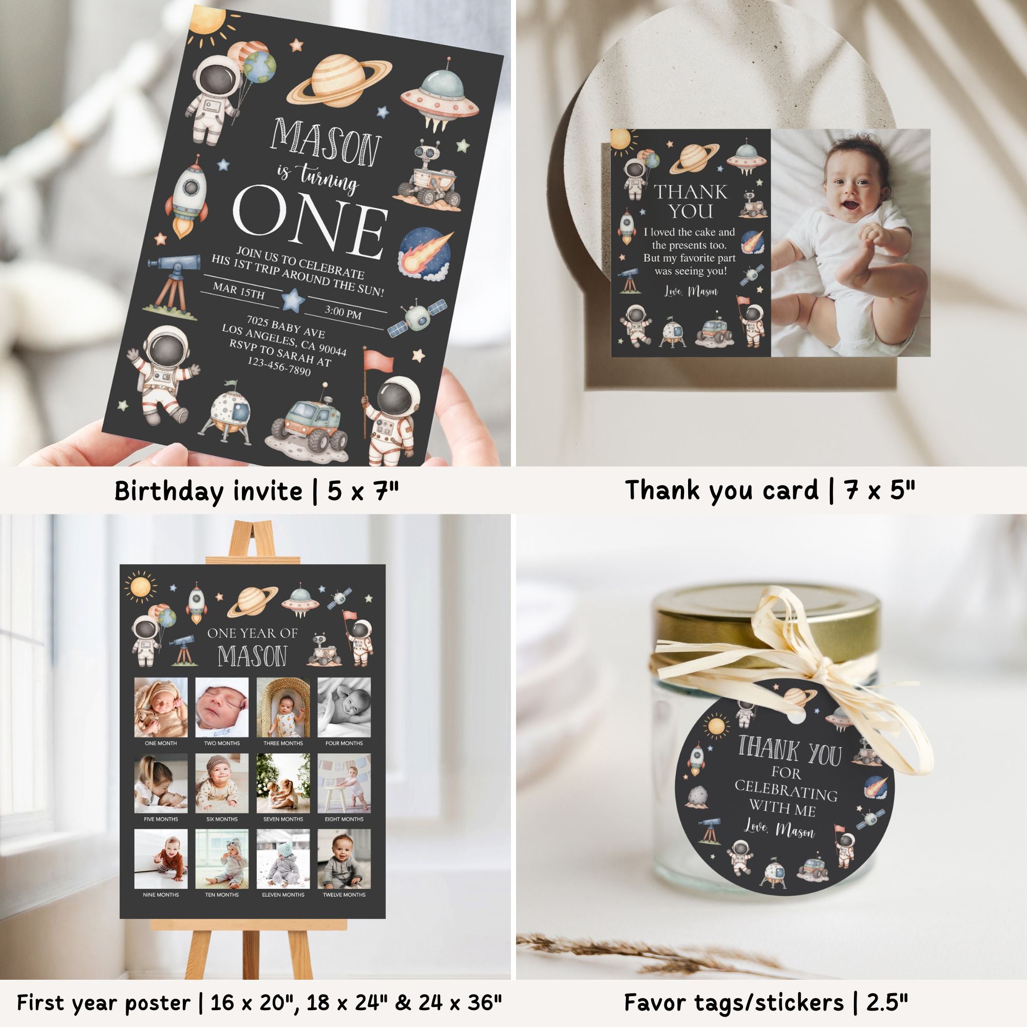 Astronaut 1st Birthday Bundle