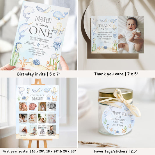 Sea 1st Birthday Bundle