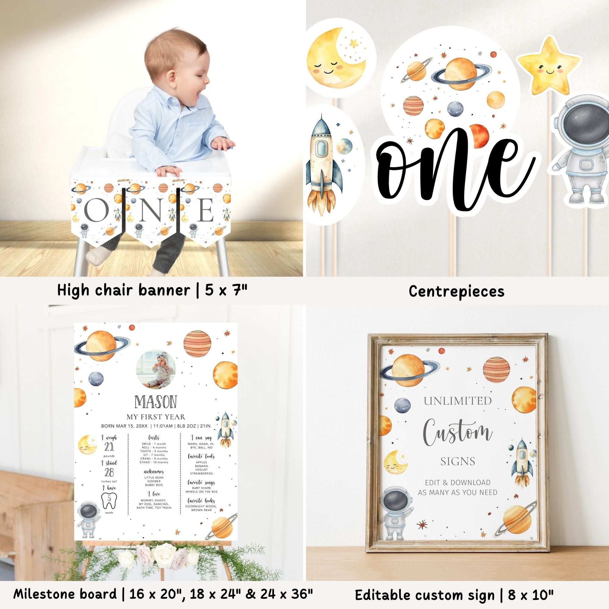 Space 1st Birthday Bundle