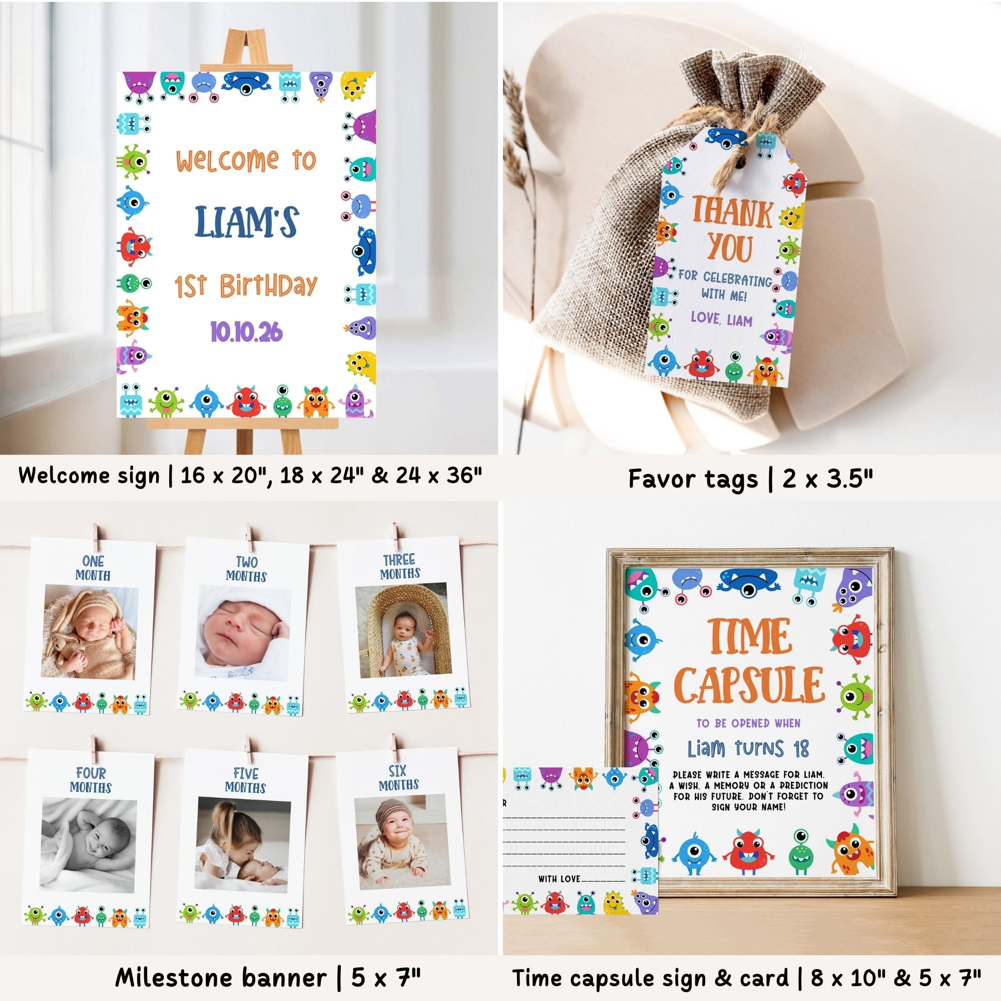 Monsters 1st Birthday Bundle