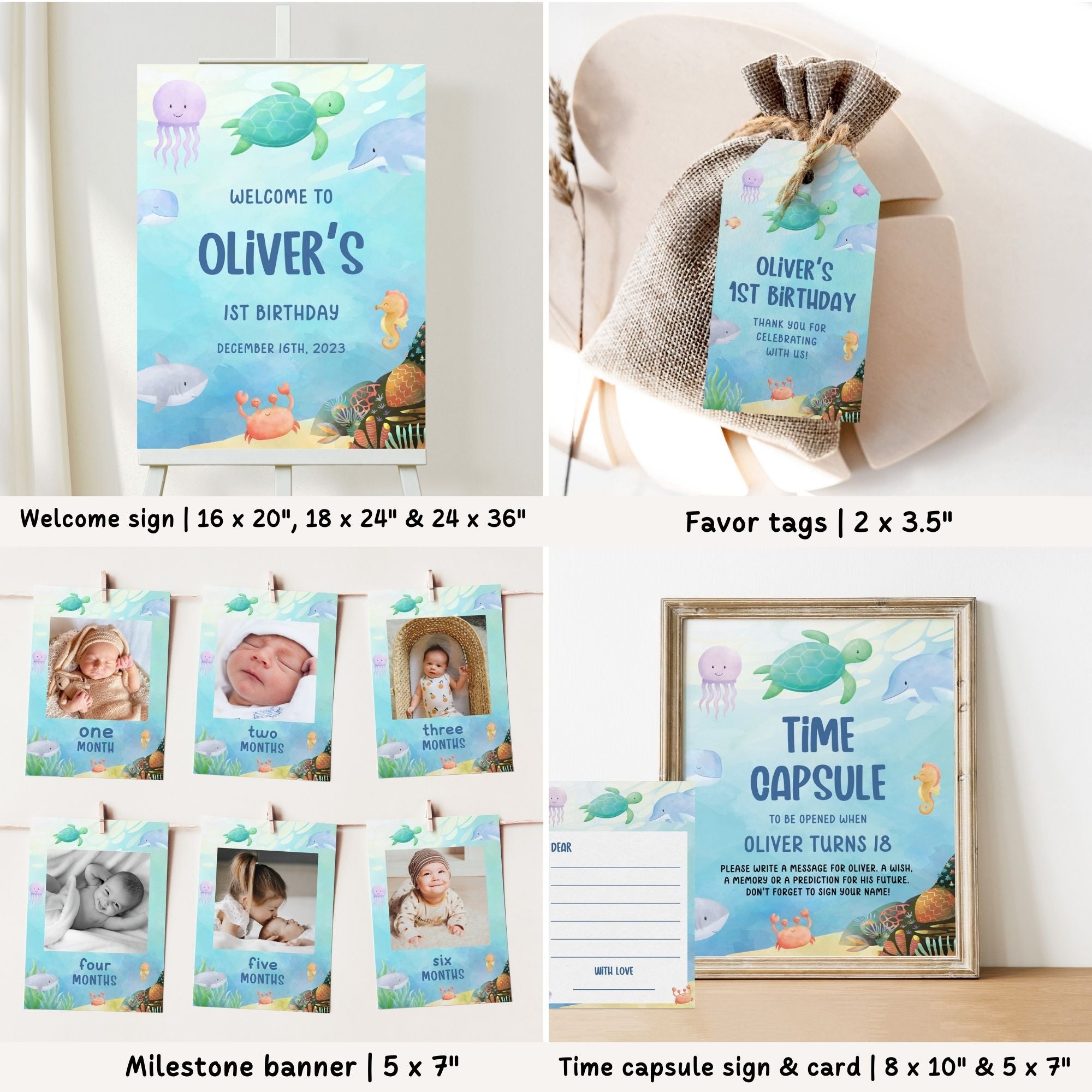 Under the Sea 1st Birthday Bundle