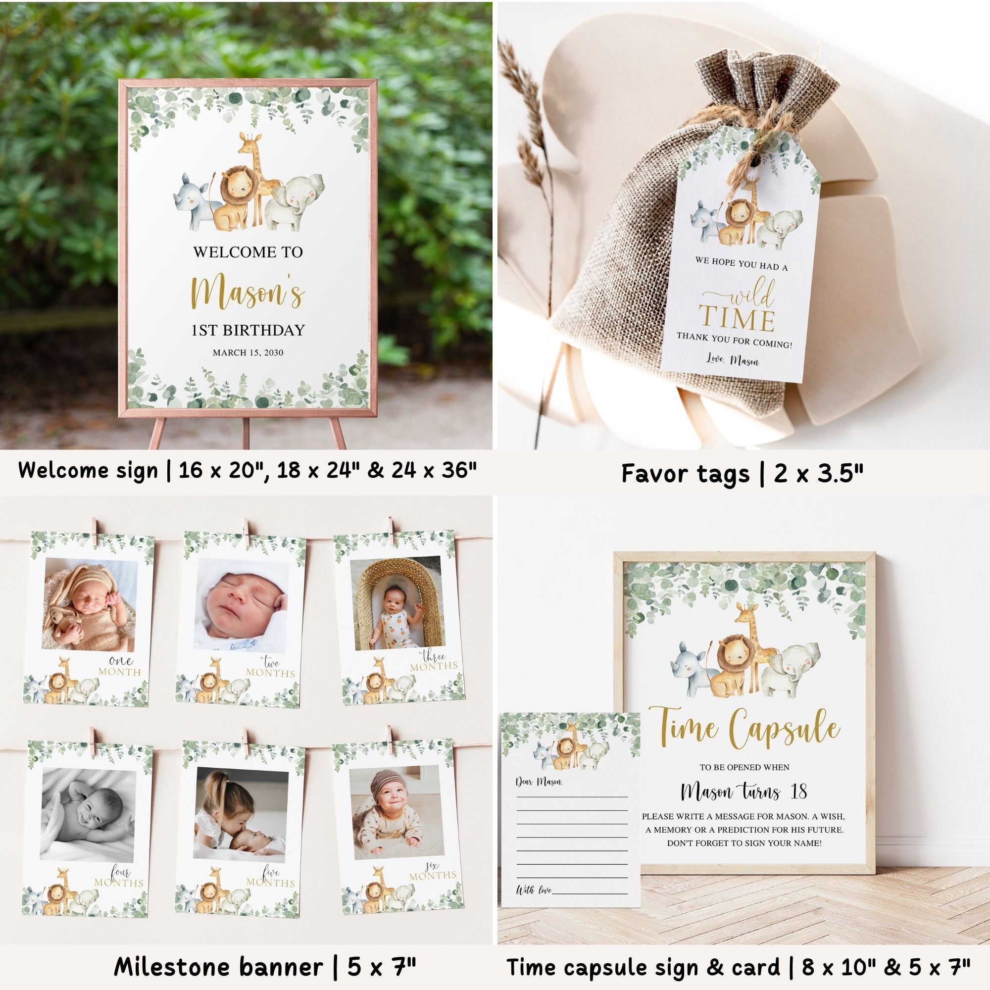 Wild One 1st Birthday Bundle