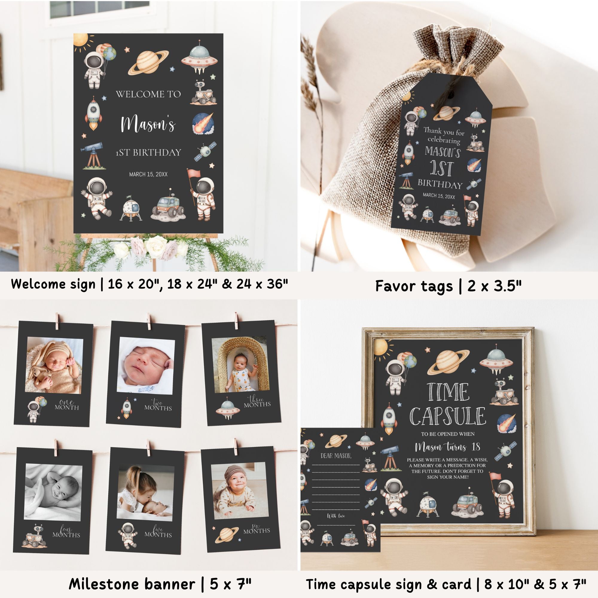 Astronaut 1st Birthday Bundle