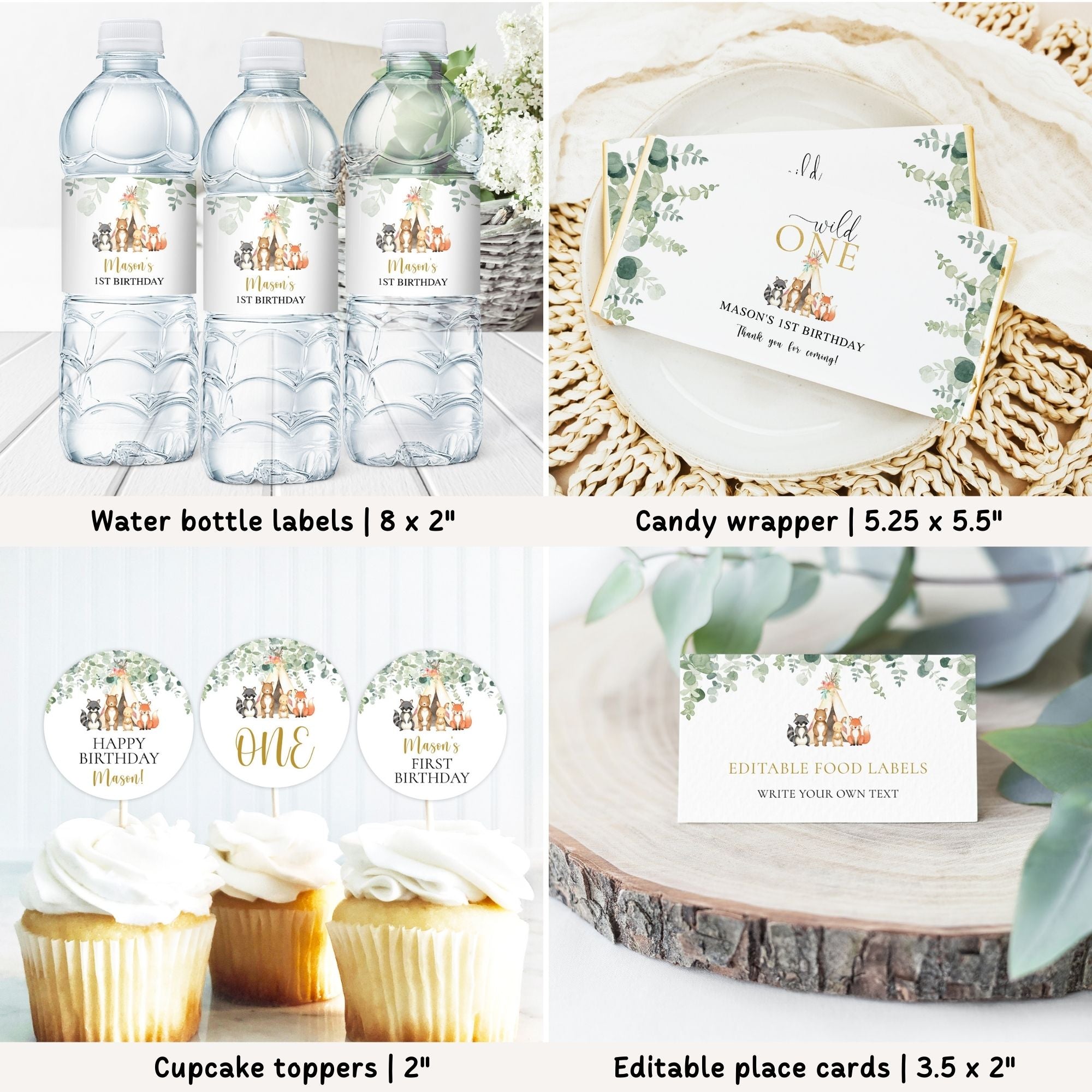 Woodland 1st Birthday Bundle