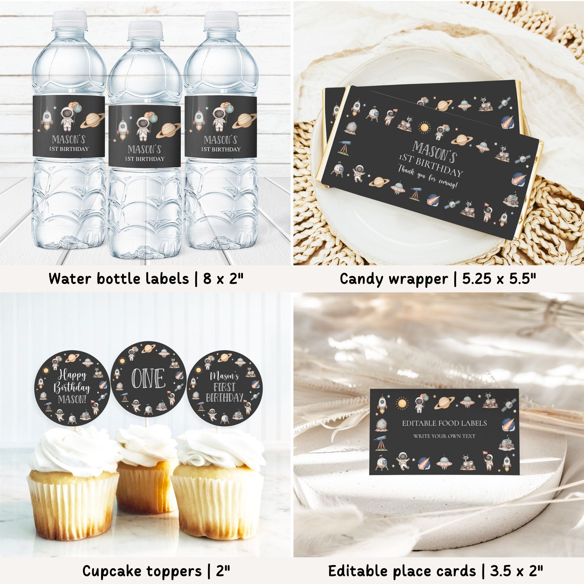 Astronaut 1st Birthday Bundle