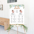 Load image into Gallery viewer, Twin Bears Baby Milestone Board
