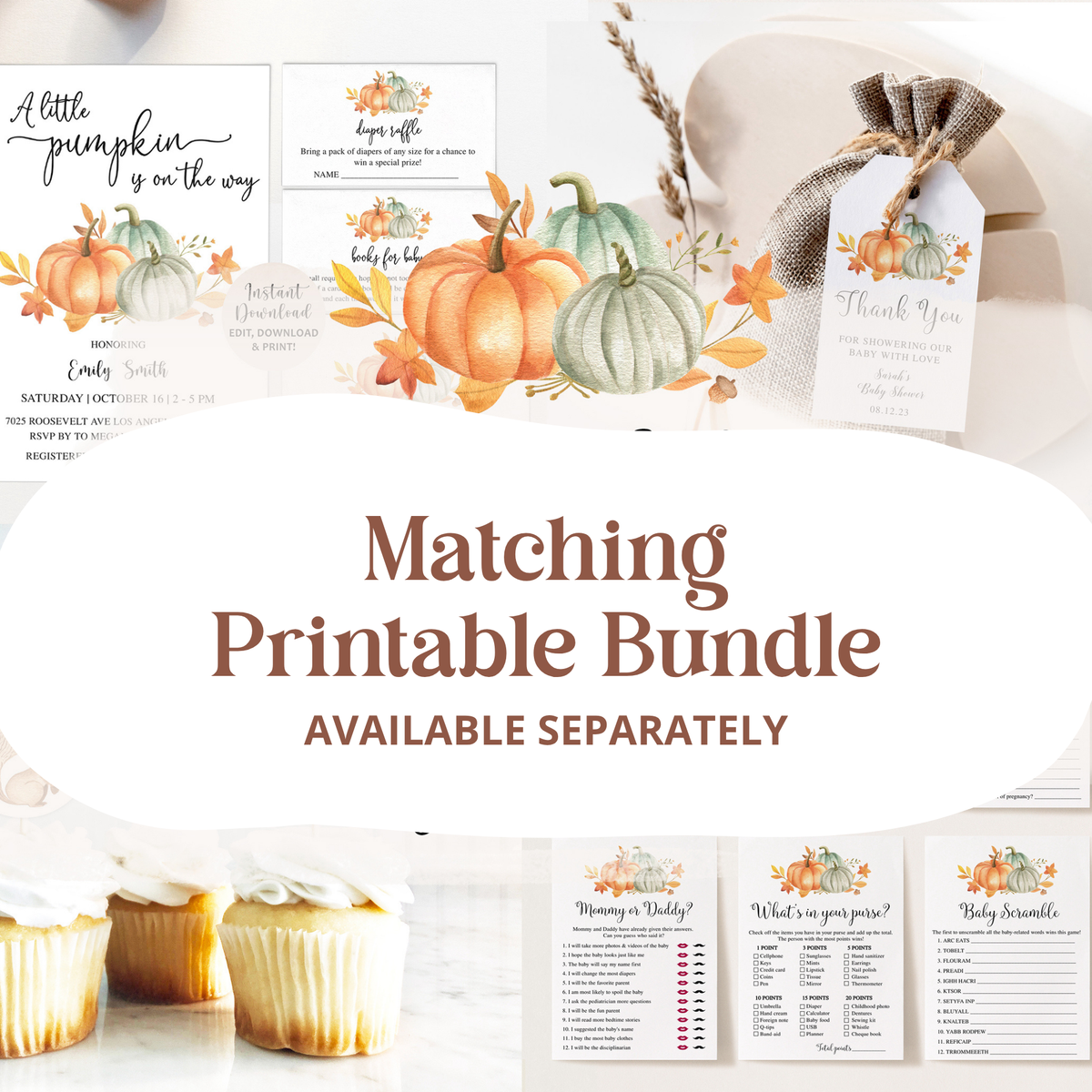Fall Pumpkin Baby Shower Invitation Website