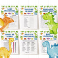 Load image into Gallery viewer, 14 Colorful Dinosaurs Baby Shower Games
