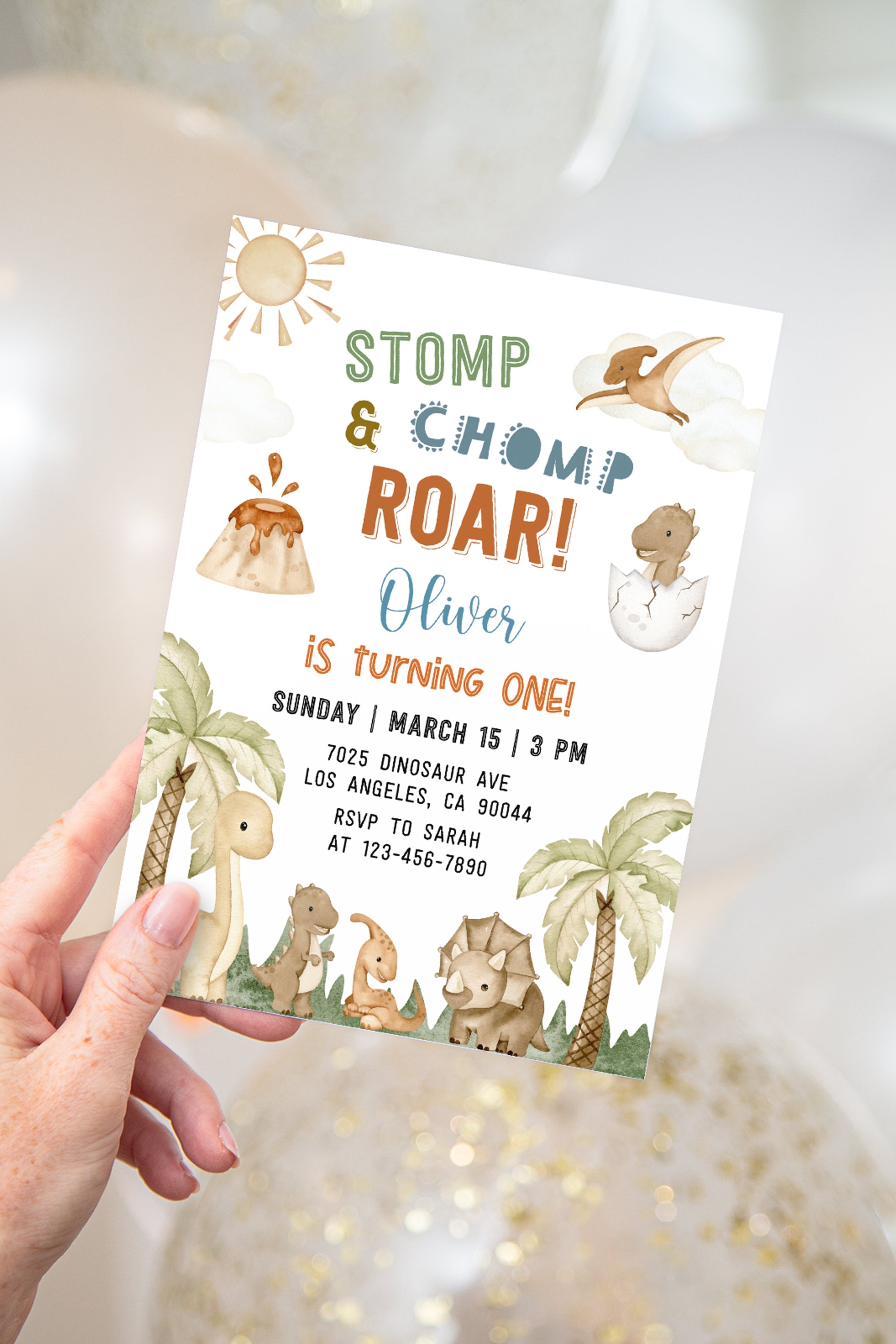 Dinosaur Birthday Invite