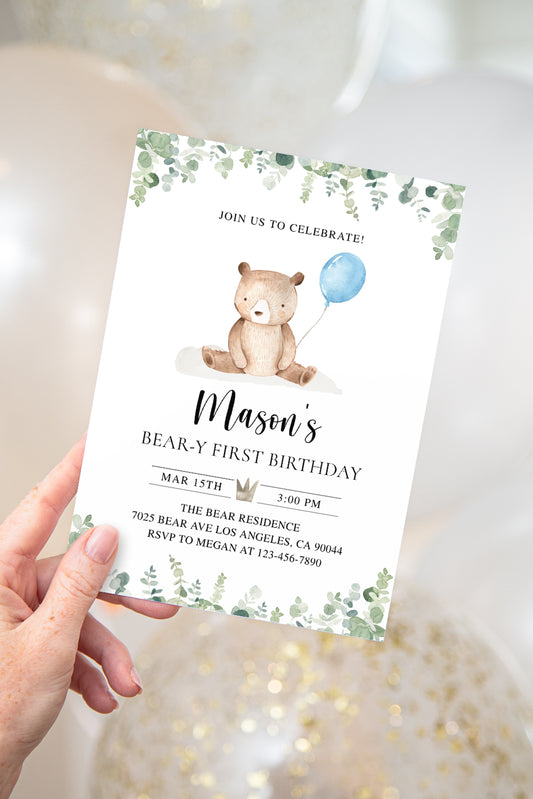 Teddy Bear Birthday Invite