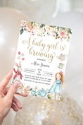 Load image into Gallery viewer, Alice in Wonderland Baby Shower Invite
