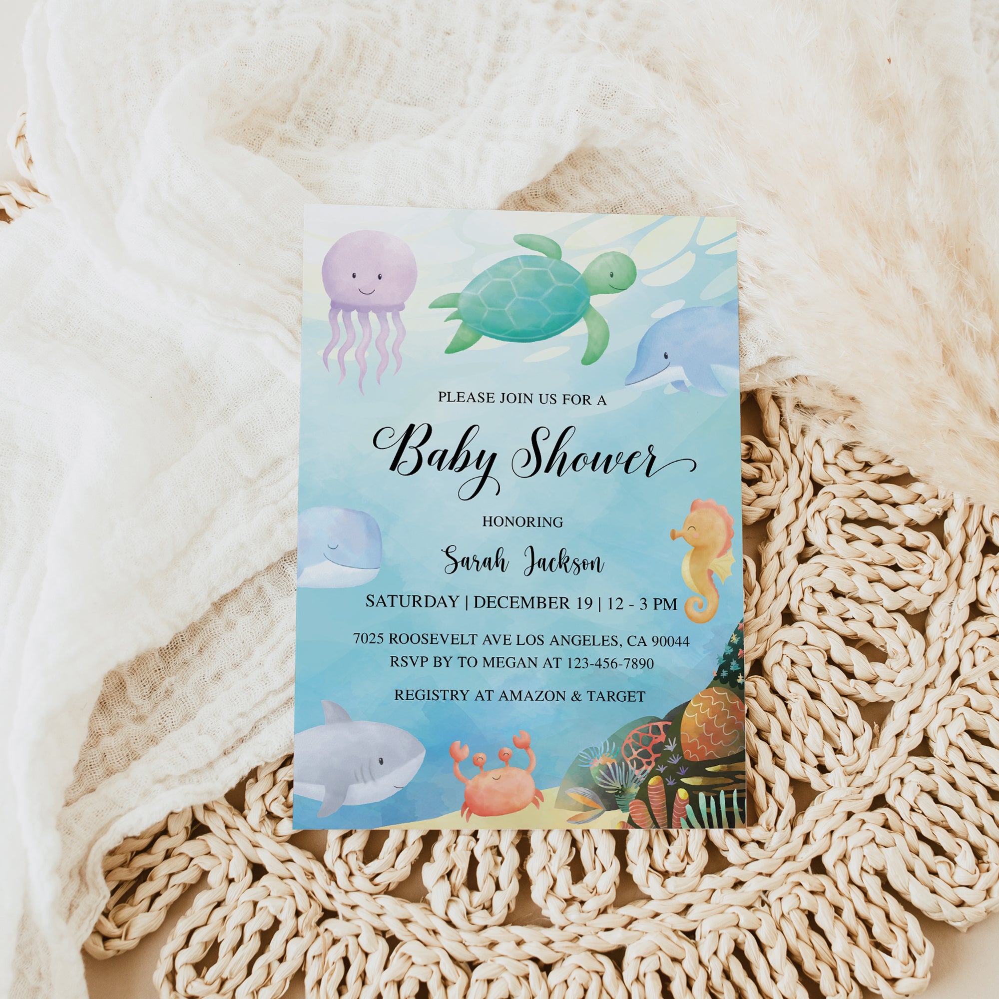 Under the Sea Baby Shower Invite