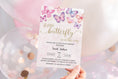 Load image into Gallery viewer, Butterflies Baby Shower Invite
