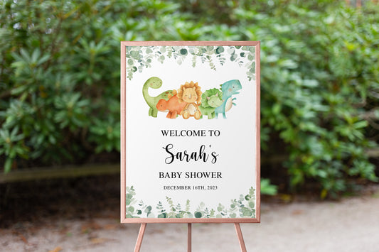 Dinosaur Baby Shower Welcome Sign