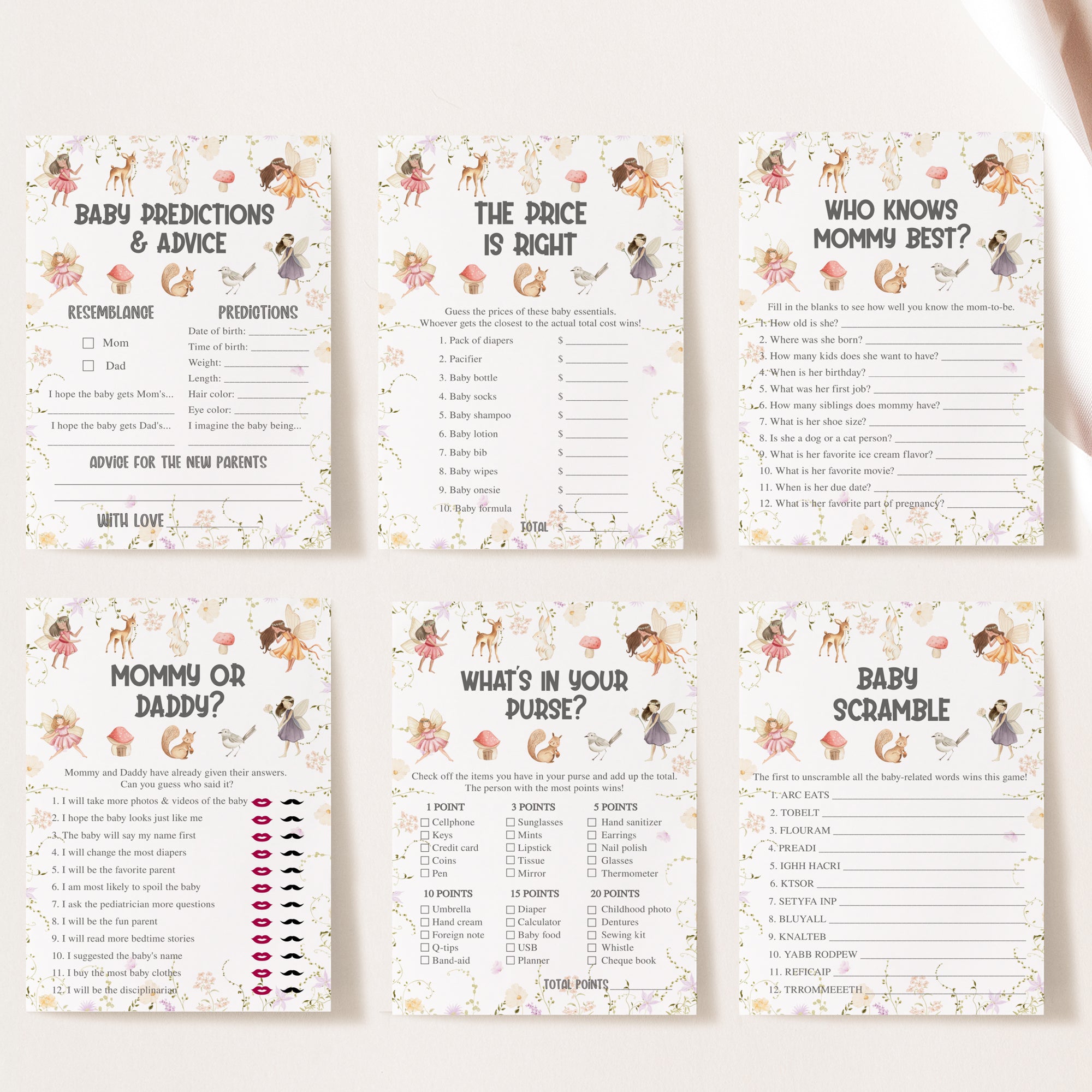 14 Fairy Baby Shower Games